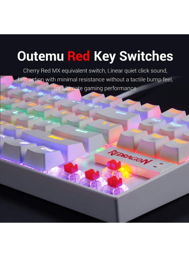 K552 KUMARA Gaming Mechanical Keyboard [Red Switches] - Rainbow LED Lighting - English & Arabic Keys - White - pnsku/N51501122A/45/_/1709215575/bad4244d-0e8c-4ddd-9c48-2ce76eae4cca