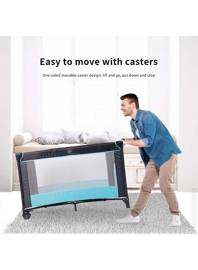Kidle - Baby Folding Bed With Cushion And Wheels - Image 1