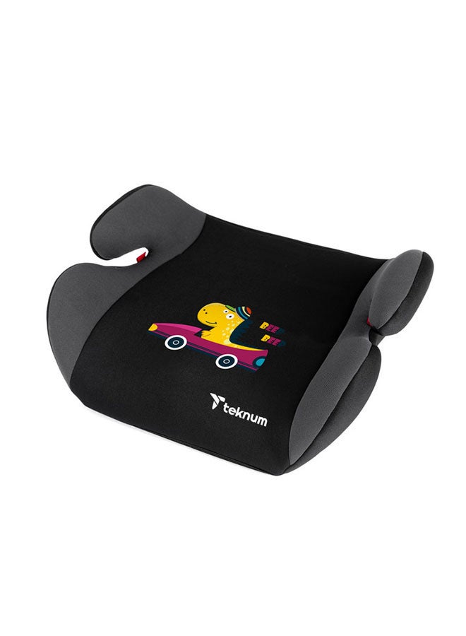تيكنوم مقعد إسناد للسيارة بطبعة ديناصور، لعمر 4 سنوات حتى 12 سنة - لون رمادي - Image 1