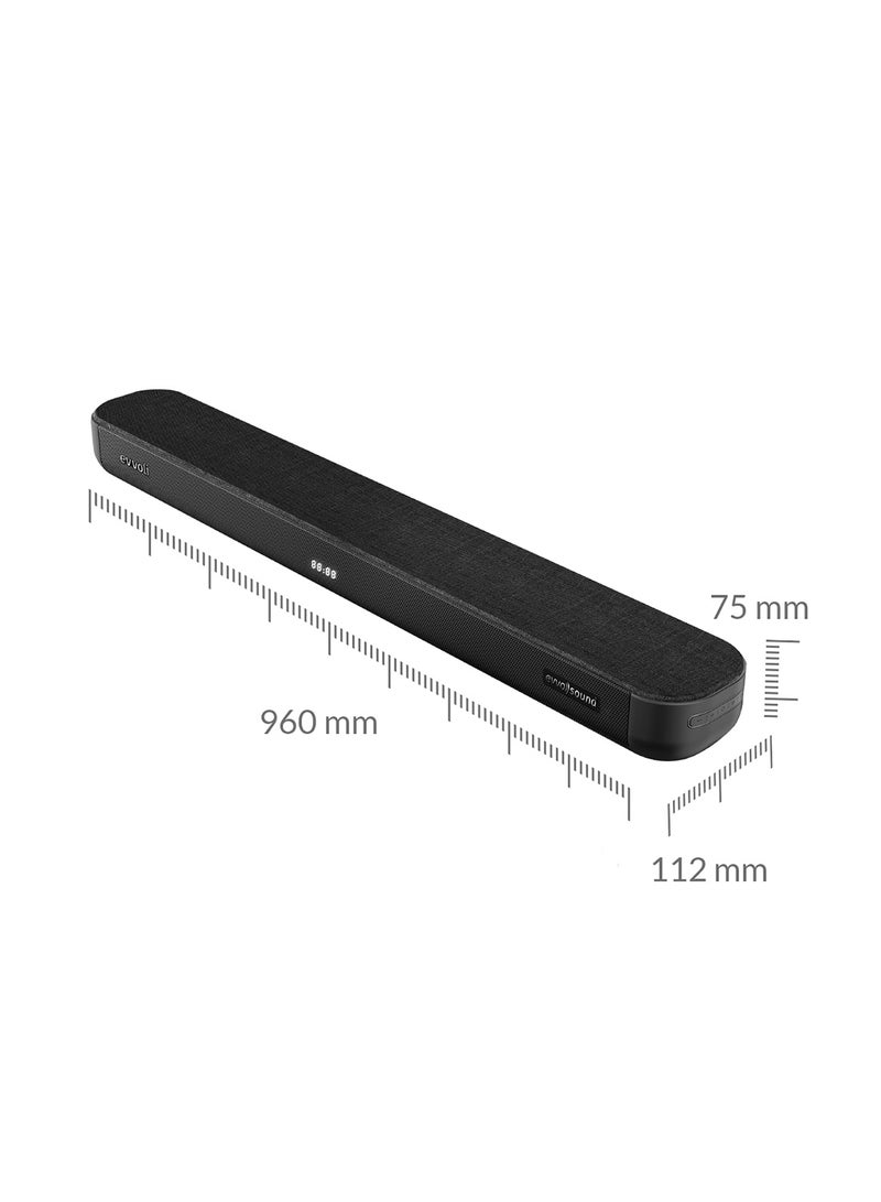 إيفولي ساوند بار 2.2 قناة مع بلوتوث وشاشة LED EVAUD-SB200B أسود  - Image 2