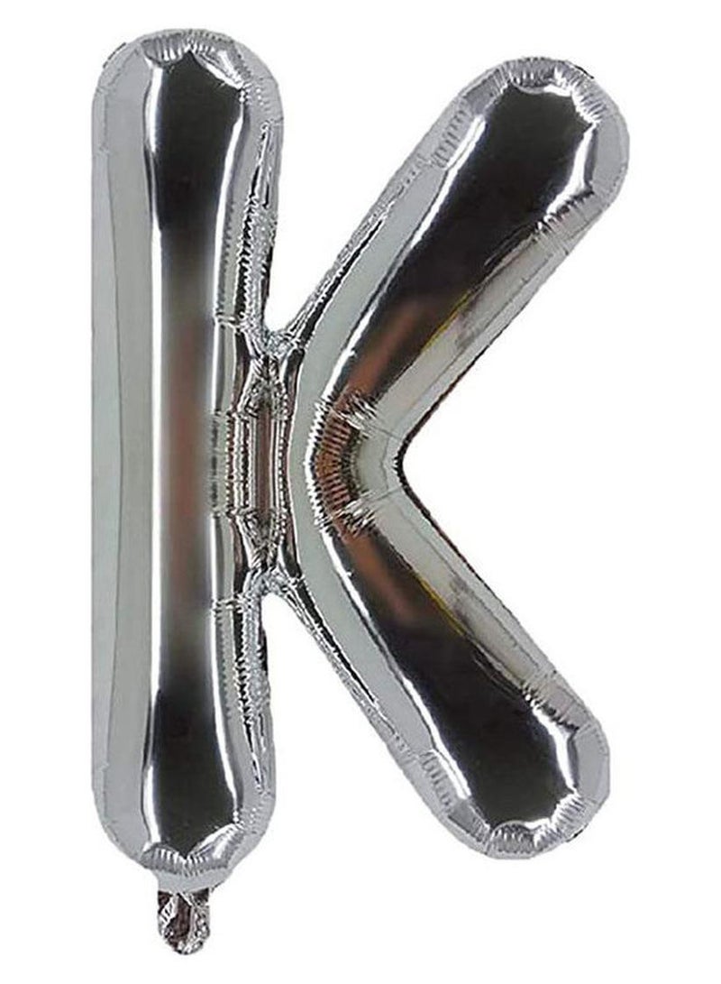 Party Time K Letter Foil Balloon