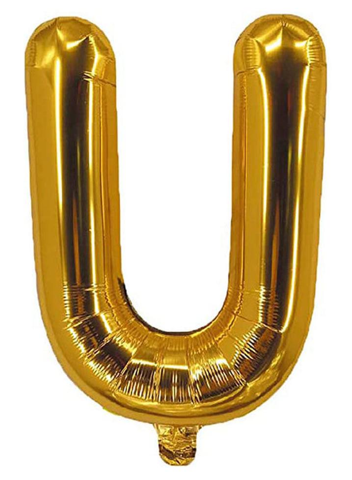 Party Time U Letter Foil Balloon