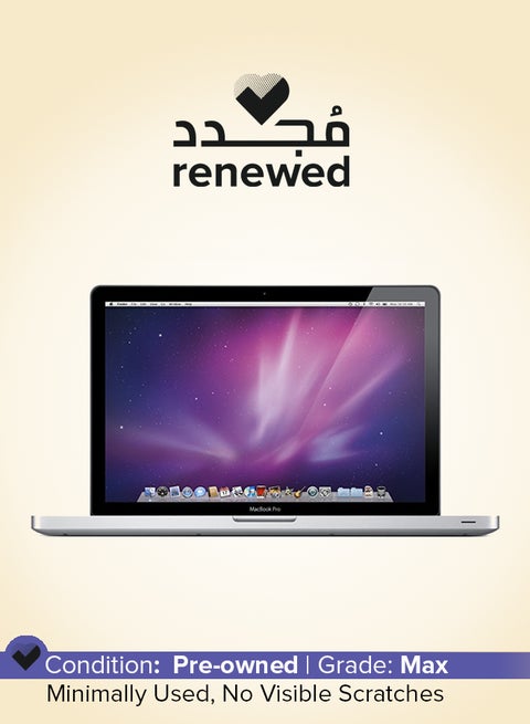 مجدد - جهاز ماك بوك برو (2010) A1286 MC371L/ بشاشة مقاس 15 بوصة ومعالج كور i5 وذاكرة رام سعة 4 جيجابايت ومحرك أقراص SSD سعة 120 جيجابايت وبطاقة رسومات إنفيديا جي فورس GT 330M اللغة الإنجليزية فضي