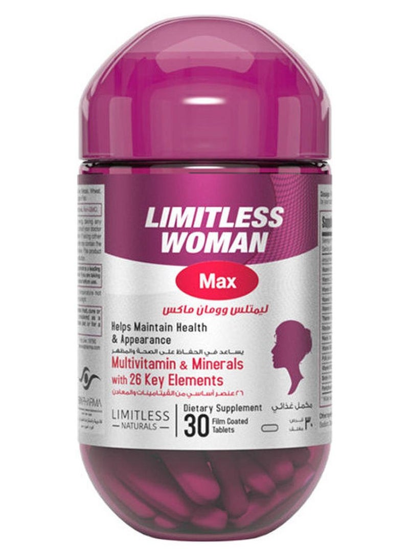 LIMITLESS 30 Tablets Limitless Woman Max