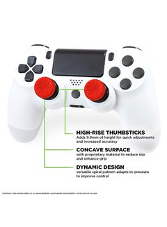 KontrolFreek KontrolFreek Fps Freek Inferno for Playstation 4 (PS4) and Playstation 5 (PS5) Controller | Performance Thumbsticks | 2 High-Rise Concave | Red  - Image 2