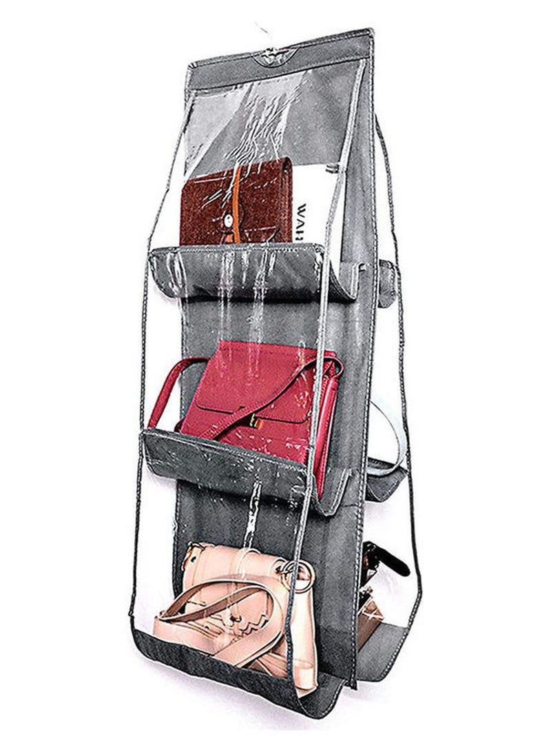 منظم حقيبة يد شفاف لتعليق حقائب اليد في الخزانة متعدد الألوان - Image 1