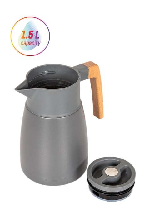 Steel Vacuum Flask Grey 1.5Liters