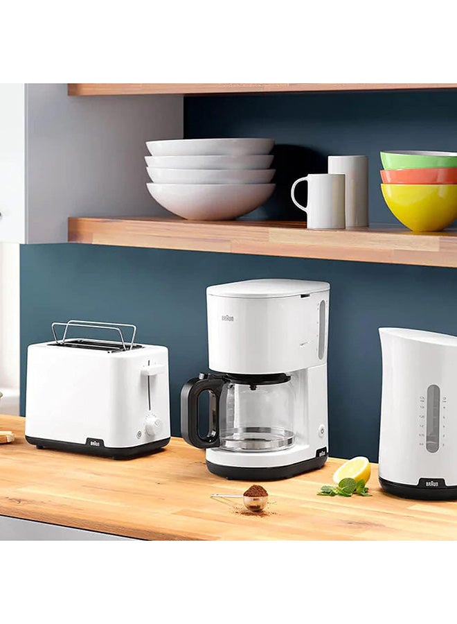 BRAUN Coffee Maker, 10 Cups, Anti Drip System, Opti-Brew System, Double Scale Water Window, Dishwasher Safe, 40 Minutes Auto Shut Off, BPA Free 2.5 L 1000 W KF1100WH White - Image 5