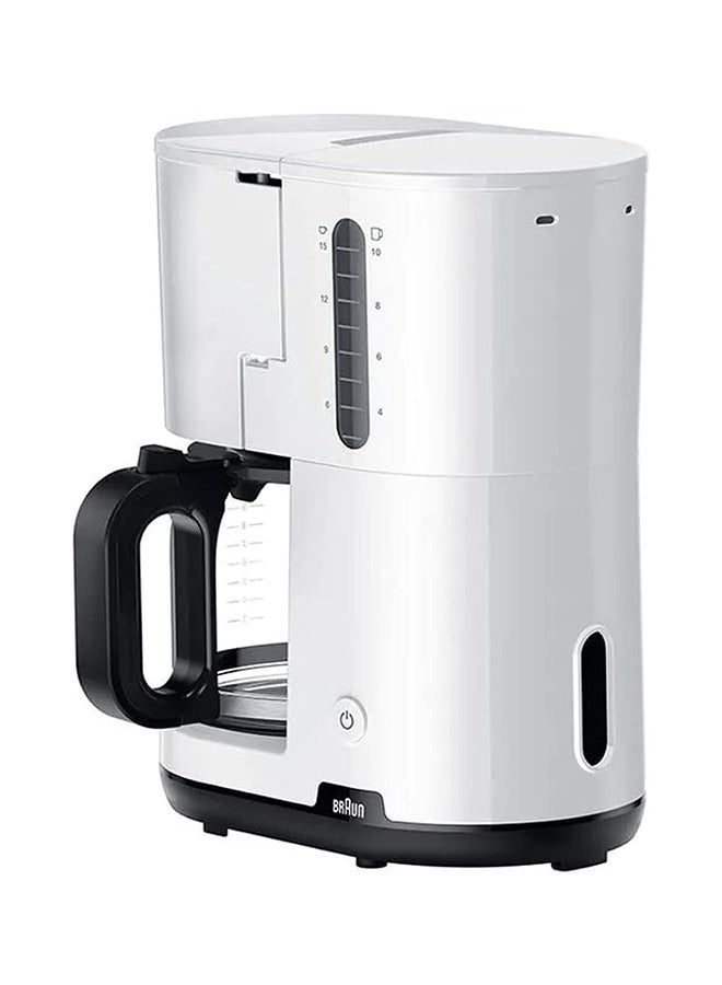 BRAUN Coffee Maker, 10 Cups, Anti Drip System, Opti-Brew System, Double Scale Water Window, Dishwasher Safe, 40 Minutes Auto Shut Off, BPA Free 2.5 L 1000 W KF1100WH White - Image 1