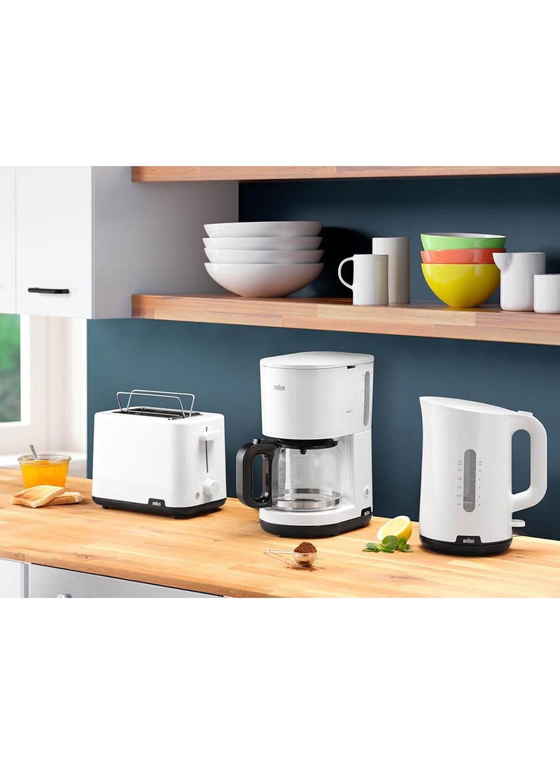 براون محمصه، فتحتين، 8 إعدادات للتحمير، تحكم ذكي بالحرارة، مقبض تحمير 3 في 1، خالية من مادة BPA، زر مضيء، إيقاف تلقائي، نظام أمان 900 W HT1010WH أبيض - Image 5