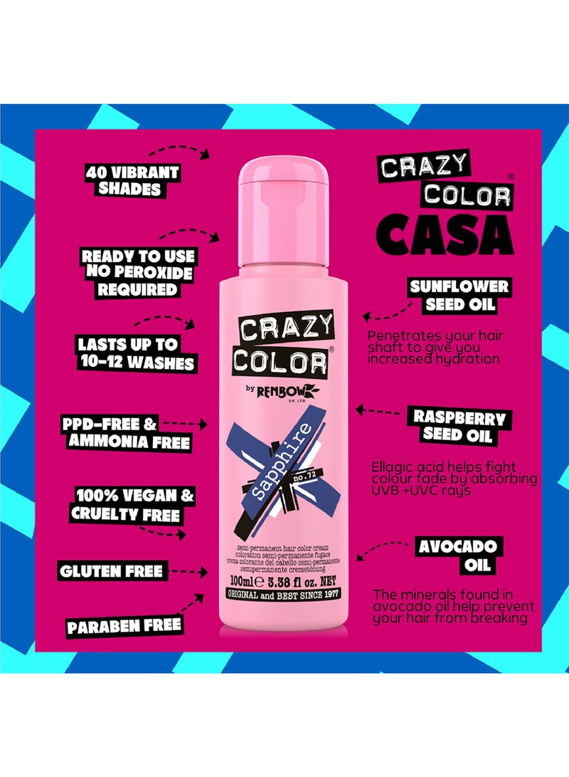 Crazy Color Metallics No. 72 Sapphire 100ml  - Image 5