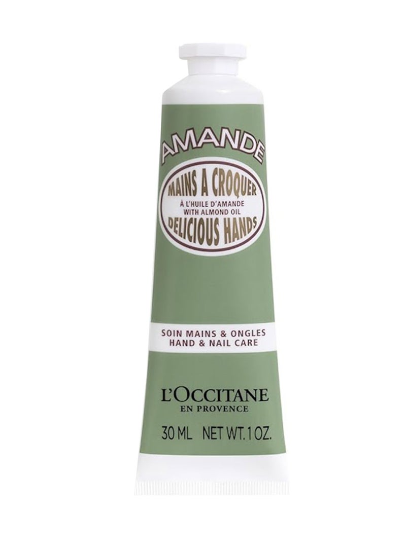 L'OCCITANE Almond Delicious Hand And Nail Cream 30ml  - Image 1