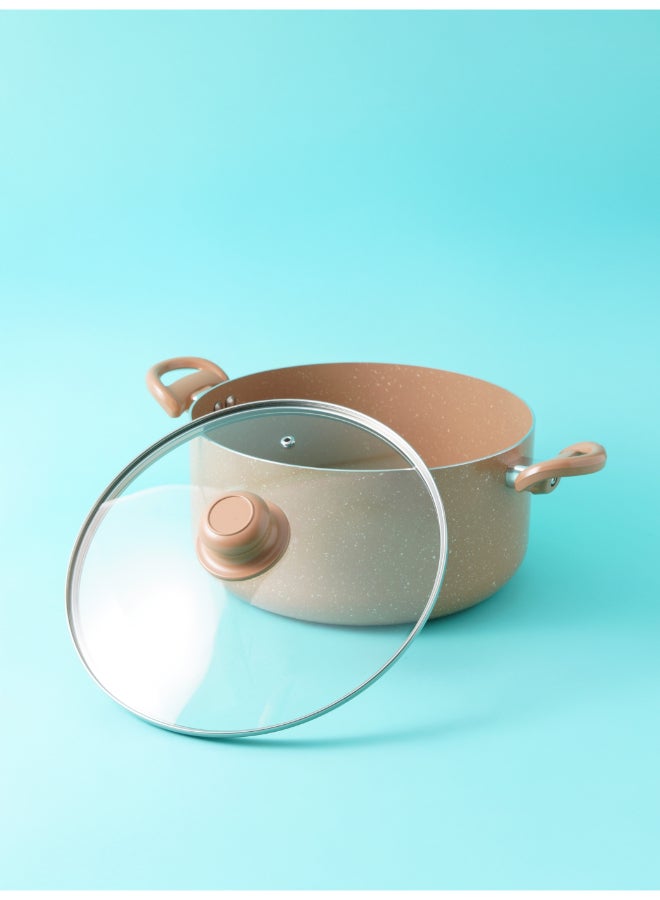 Pentola 7-Piece Granite Cookware Set Light Brown 24x11cm - Image 5