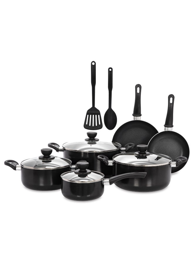 Pentola 12 Piece Non Stick Cookware Set Black 24x11cm - Image 4