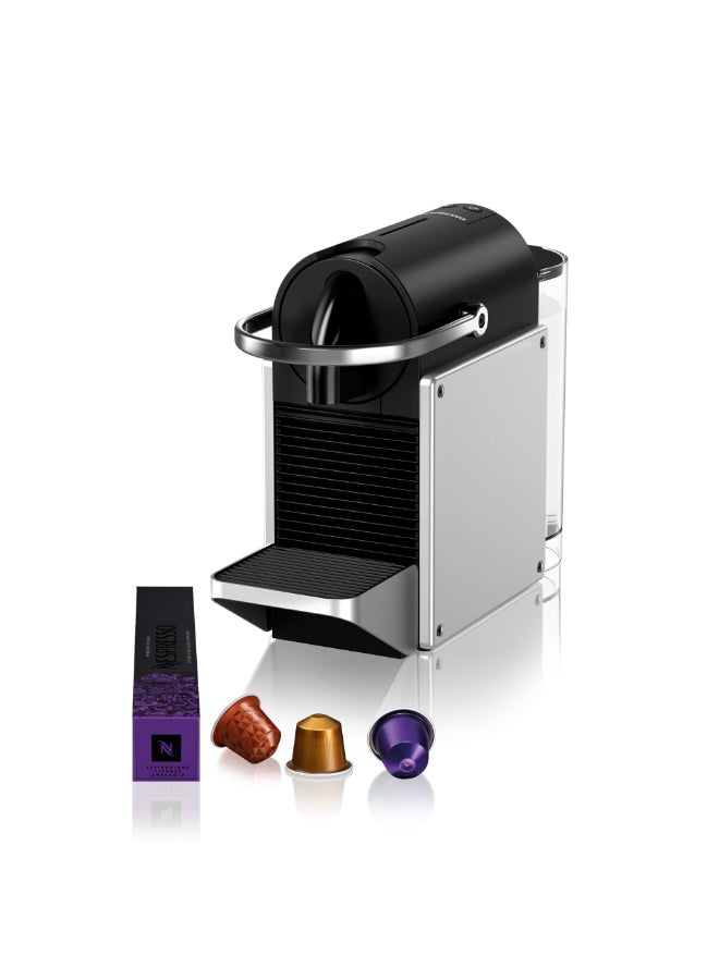 نسبرسو نسبريسو بيكسي D62 ماكينة تحضير القهوة و الإسبريسو بالكبسولات، 0.7 لتر، ضغط 19 بار، فضي 1260 W D62-ME-SI-NE فضي - Image 1