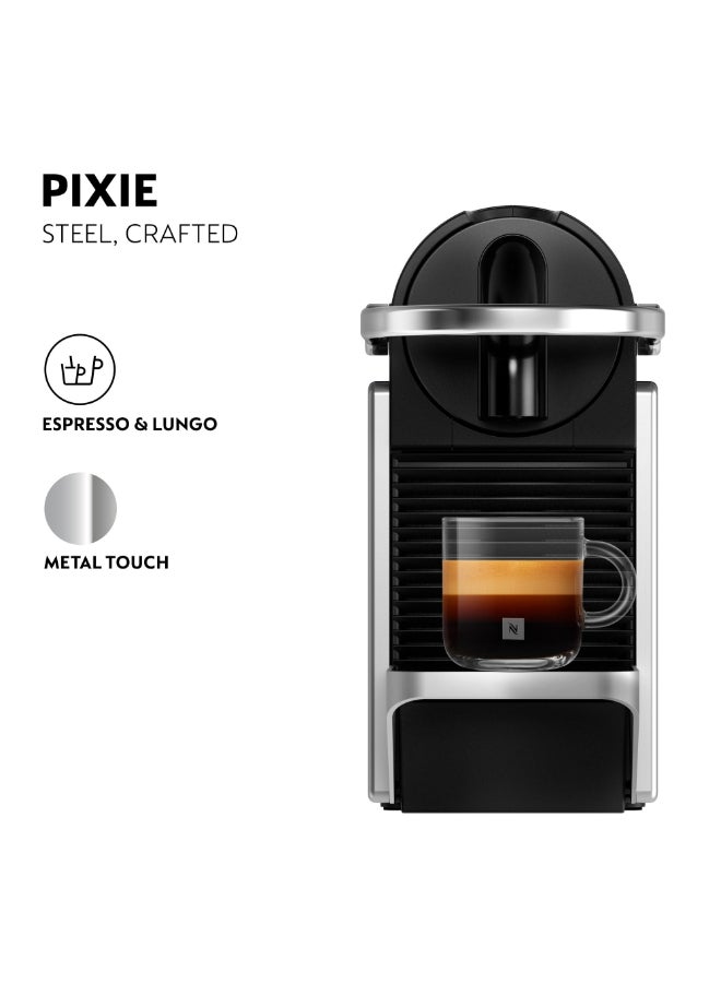 نسبرسو نسبريسو بيكسي D62 ماكينة تحضير القهوة و الإسبريسو بالكبسولات، 0.7 لتر، ضغط 19 بار، فضي 1260 W D62-ME-SI-NE فضي - Image 2