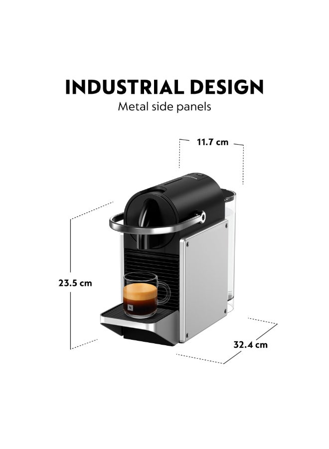 نسبرسو نسبريسو بيكسي D62 ماكينة تحضير القهوة و الإسبريسو بالكبسولات، 0.7 لتر، ضغط 19 بار، فضي 1260 W D62-ME-SI-NE فضي - Image 4