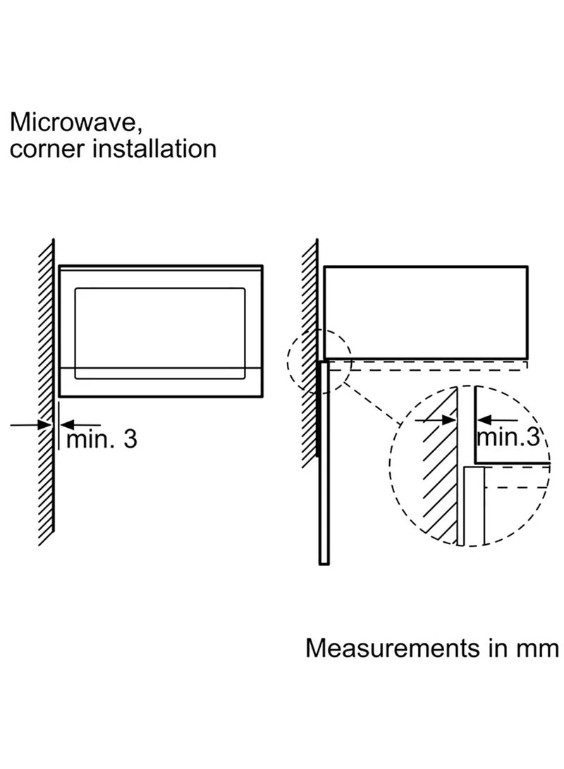 BOSCH Series 6, 20L Built-In Microwave with 800W Power & AutoPilot 7 BFL524MS0M Black - Image 4