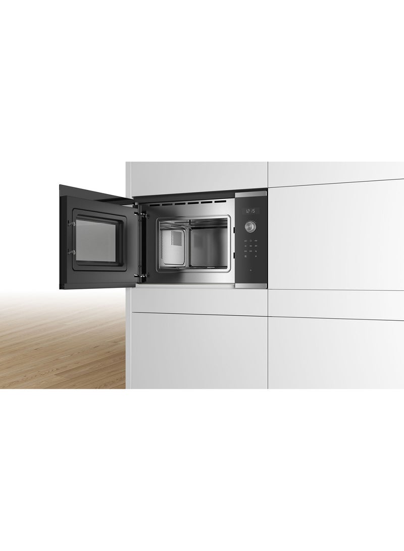 BOSCH Series 6, 20L Built-In Microwave with 800W Power & AutoPilot 7 BFL524MS0M Black - Image 3