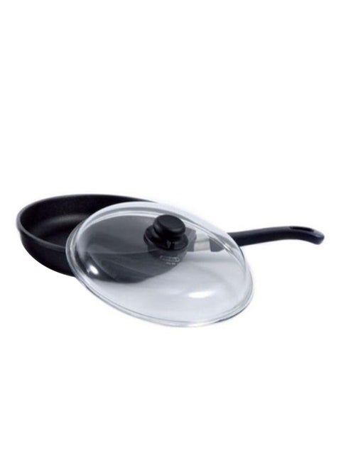 Non-Stick Frying Pan With Lid Black/Clear 20cm