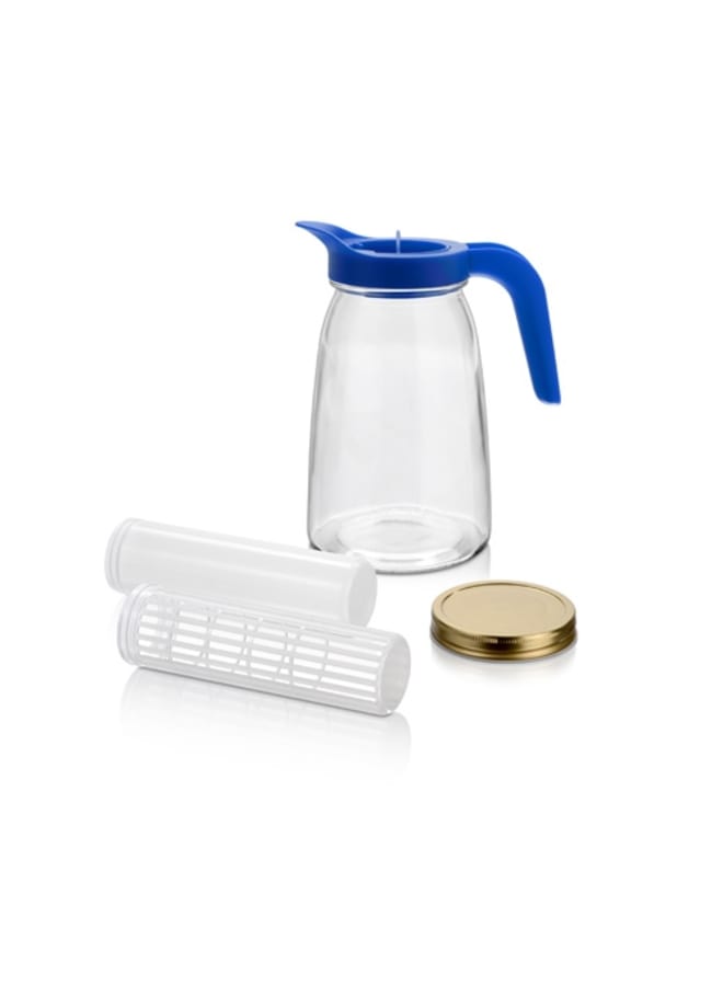 Serving Jug with Freezer Stick, Lid and Filter Clear 1500ml