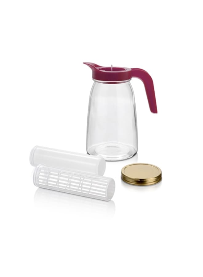 Serving Jug with Freezer Stick, Lid and Filter Clear 1500ml