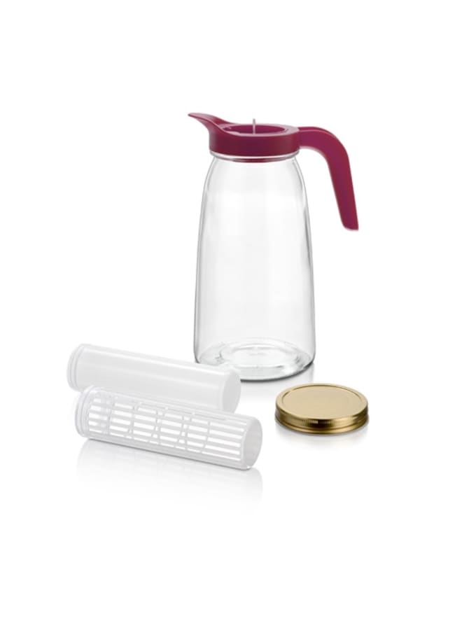 Serving Jug with Freezer Stick, Lid and Filter Clear 1500ml
