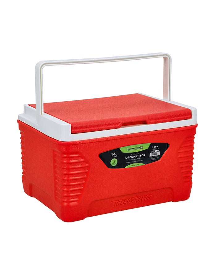 Royalford Thermo Wagon 14L Insulated Ice Cooler Box Premium Quality Polimer Thermal 3Layer Pp-Pu-Hdpe Insulation Made In India Assorted Color 36.6x27x23.4cm  - Image 5
