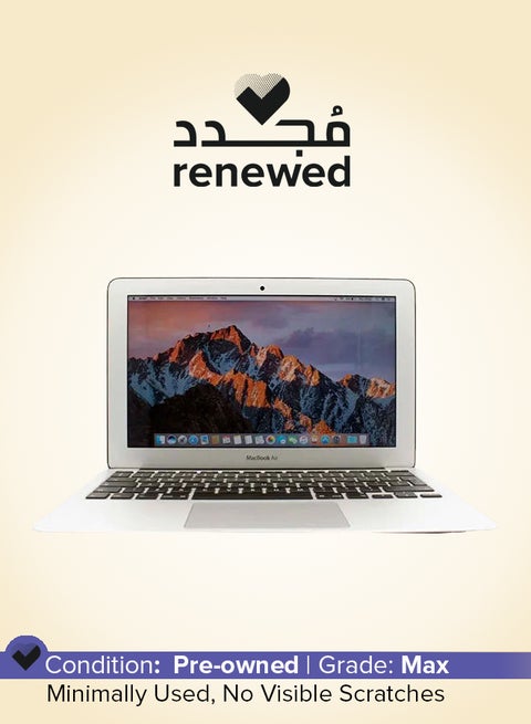 Renewed - Macbook Air A1465 (2015) Laptop With 11.6-Inch Display,Intel Core i5 Processor/6th Gen/4GB RAM/120GB SSD/MacOS English Silver