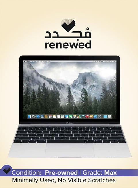 Renewed - Macbook A1534 (2015) Laptop With 12-Inch Display,Intel Core M Processor / 6th Gen / 8GB RAM / 500GB SSD / MacOS / English Space Grey English Space Grey