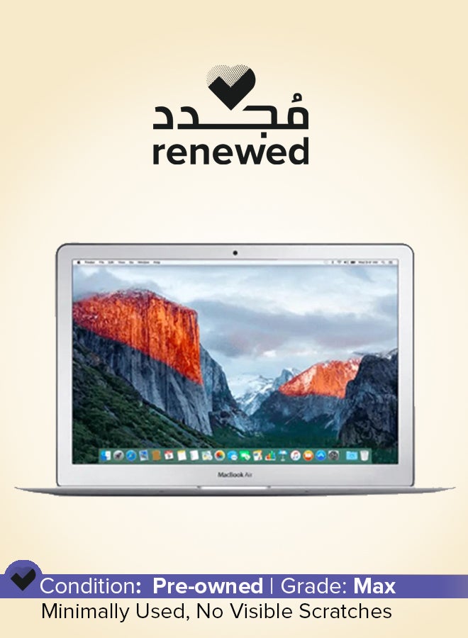 ابل  مُجدد - لابتوب ماك بوك آير A1466 (إصدار 2014) بشاشة مقاس 13.3 بوصة ومعالج إنتل كور i5/الجيل السادس/ذاكرة رام 4 جيجابايت/محرك أقراص SSD سعة 251 جيجابايت/بطاقة رسومات مدمجة سعة 1.5 جيجابايت بلوحة مفاتيح باللغة الإنجليزية/العربية الإنجليزية/العربية فضي - Image 1