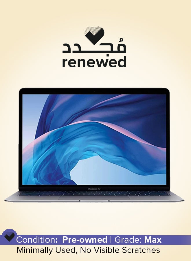 ابل  مجدد - لابتوب ماك بوك آير (إصدار عام 2019) بشاشة مقاس 13.3 بوصة بمعالج إنتل كور i5 من الجيل الثامن بذاكرة رام 8 جيجابايت ومحرك أقراص SSD سعة 256 جيجابايت بنظام تشغيل ماك OS اللغة الإنجليزية رمادي فلكي - Image 1