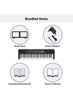 YAMAHA Portable Electronic Keyboard Piano, 61 Keys, PSR-F52  - Image 3