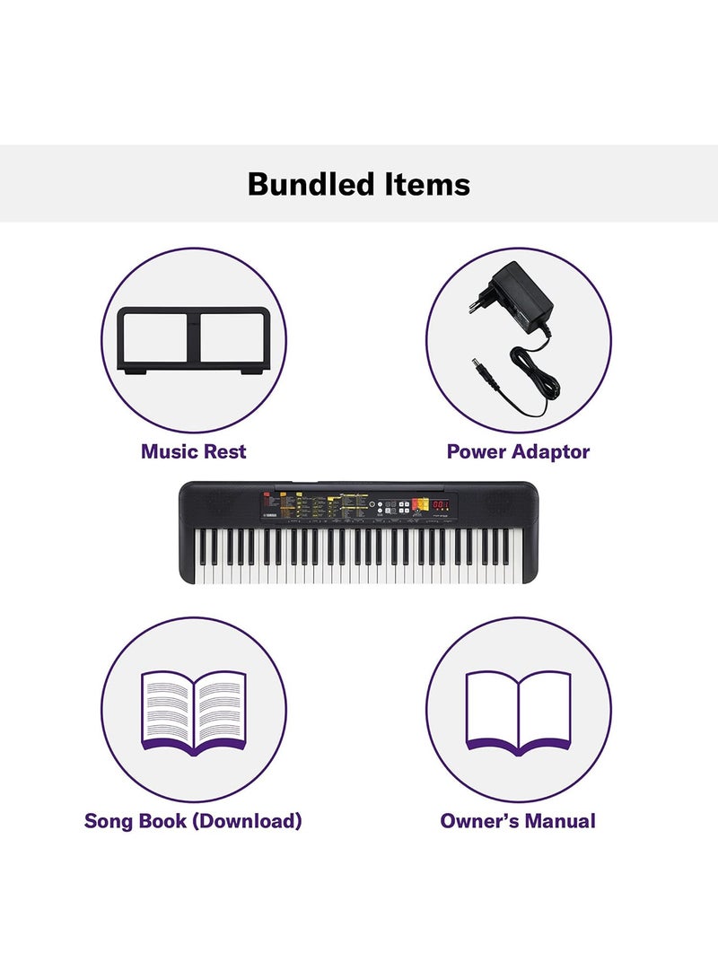 YAMAHA Portable Electronic Keyboard Piano, 61 Keys, PSR-F52 - Image 3