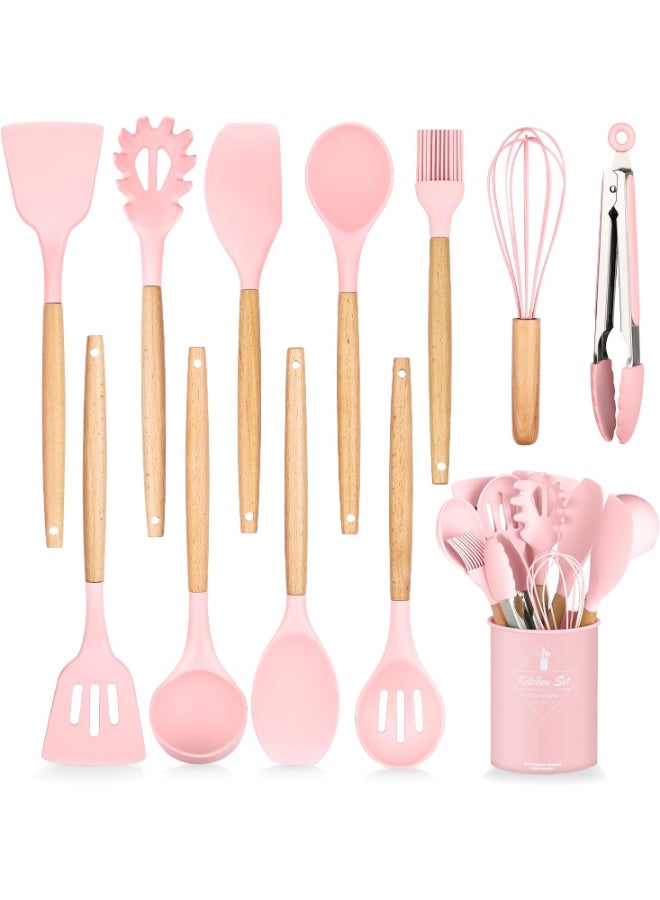 12-Piece Non-Stick Silicone Cooking Utensils Set Multicolour 12.5x12.5x33cm - pnsku/N51640497A/45/_/1739267901/0e877539-a96c-486d-81a2-373e91e8dcb9