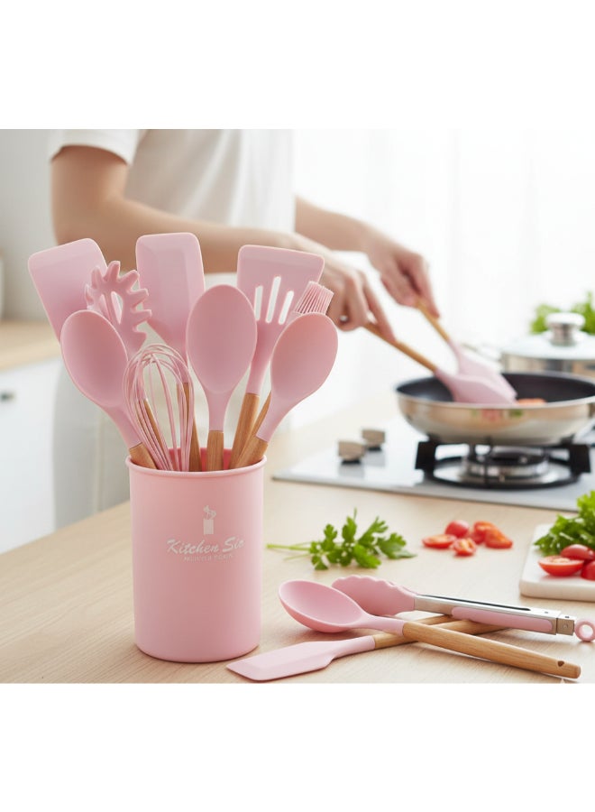12-Piece Non-Stick Silicone Cooking Utensils Set Multicolour - Image 1