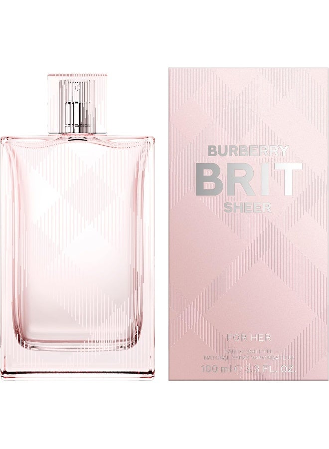 BURBERRY Brit Sheer For Her EDT Natural Spray 100ml  - Image 4