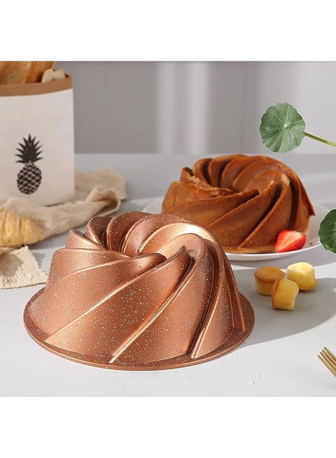 Granite Spiral Shaped Cake Mould Bronze 25cm