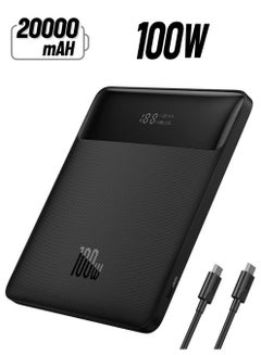 شاحن محمول بقوة 20000 مللي أمبير في الساعة بقدرة 100 واط USB C، حزمة بطارية رفيعة لشحن فائق السرعة لأجهزة الكمبيوتر المحمول، MacBook Air، Dell، IPad، HP، iPhone، Samsung Galaxy، Switch والمزيد -