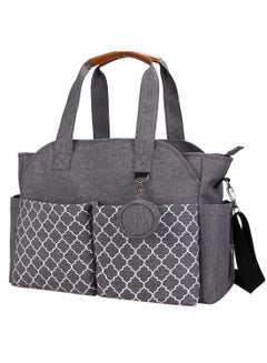 Little Story Multifunctional Signature Diaper Bag With Changing Mat - Grey  - Image 1