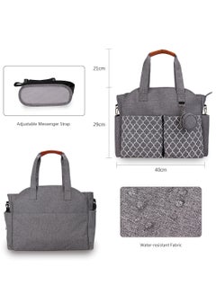 Little Story Multifunctional Signature Diaper Bag With Changing Mat - Grey  - Image 5