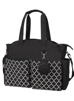 Little Story Multifunctional Signature Diaper Bag With Changing Mat - Black Black  - Image 1