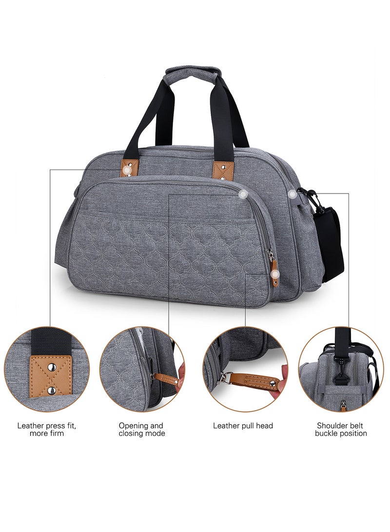 ليتيل ستوري حقيبة مبطنة لتغيير الحفاضات لون رمادي - Image 2