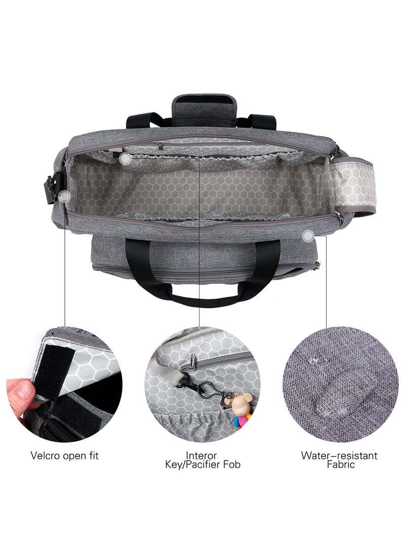 ليتيل ستوري حقيبة مبطنة لتغيير الحفاضات لون رمادي - Image 3