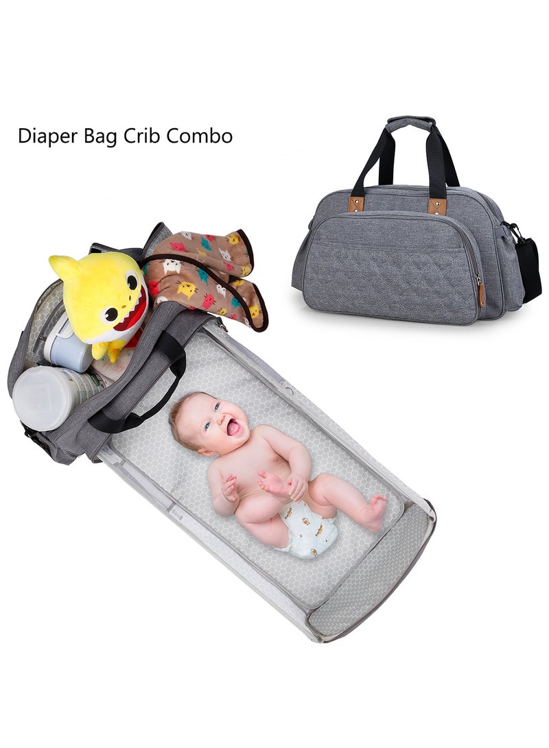 ليتيل ستوري حقيبة مبطنة لتغيير الحفاضات لون رمادي - Image 5