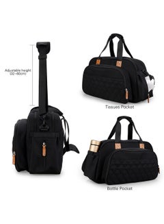 Little Story Travelling Bed In A Bag Quilted And Changing Mat For Baby - Black Black  - Image 5