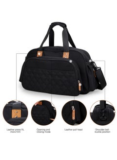 Little Story Travelling Bed In A Bag Quilted And Changing Mat For Baby - Black Black  - Image 2