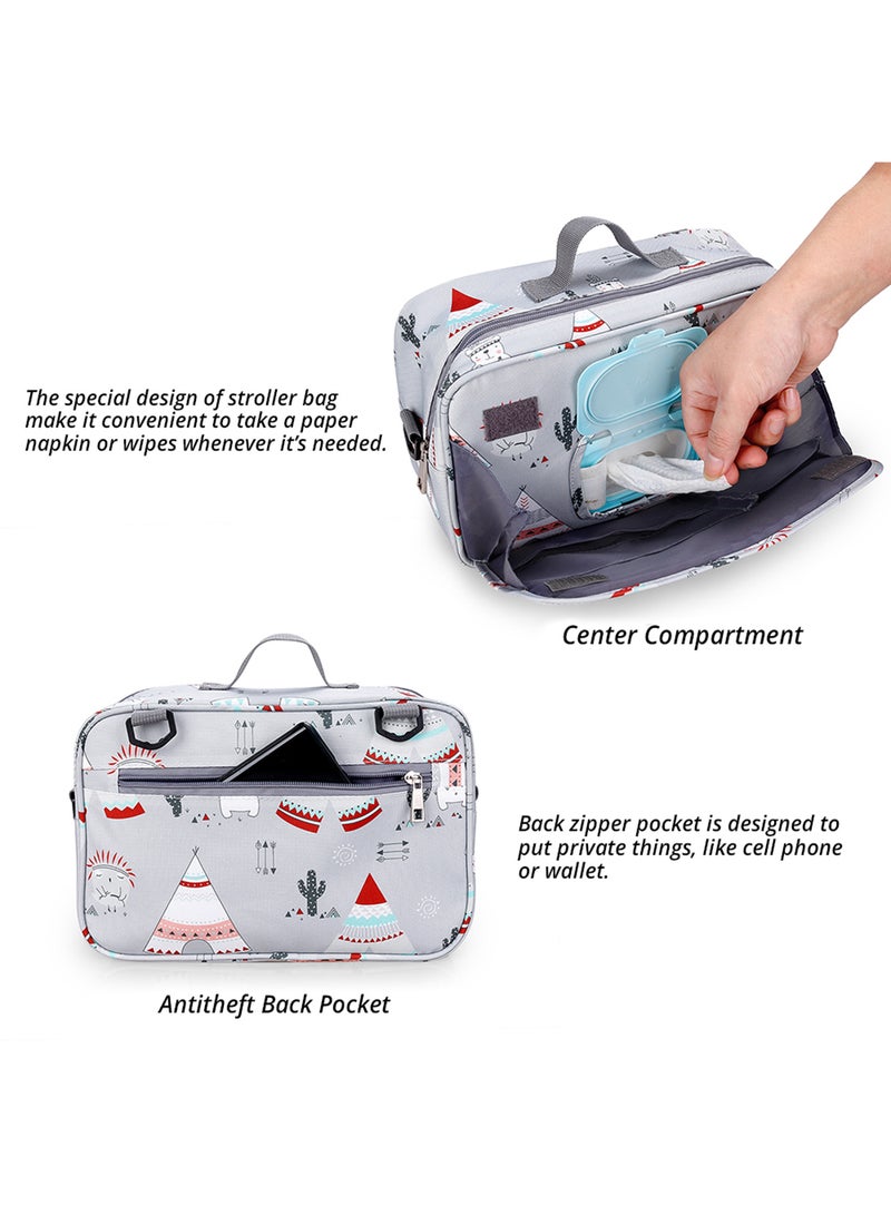 Little Story Baby Diaper Changing Clutch Kit - Polar Bear Grey Polar Bear grey  - Image 5