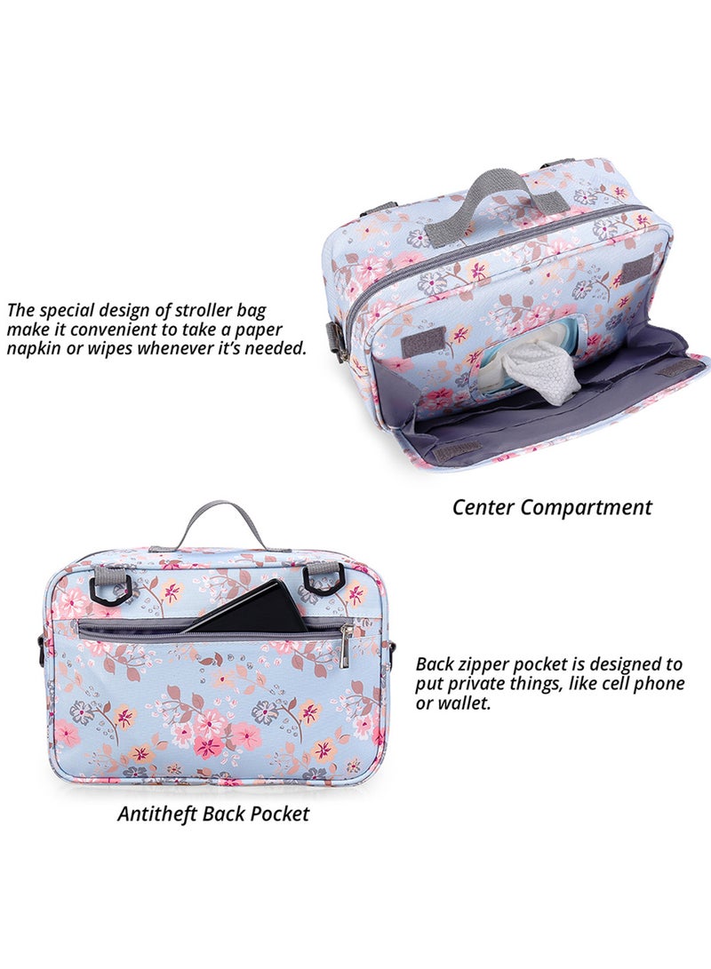 Little Story Baby Diaper Changing Clutch Kit - Floral Grey Floral Grey  - Image 5