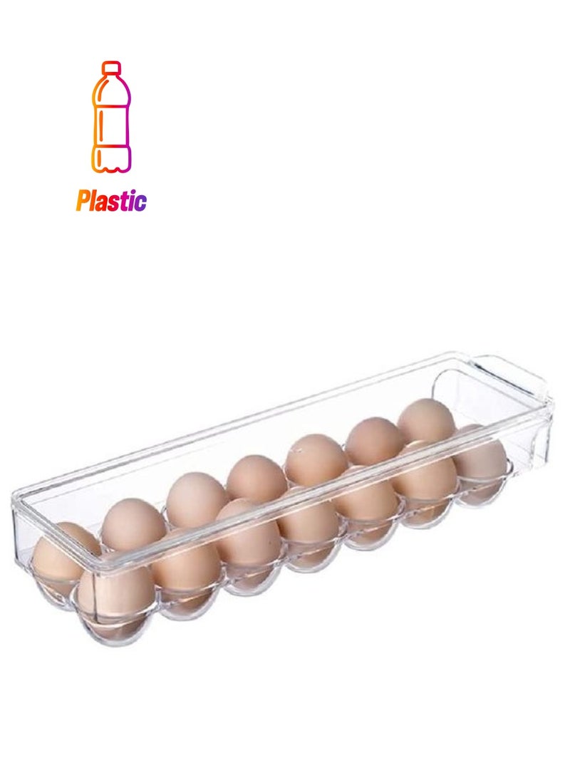 Eggs Storage Tray Clear 38.4 x 10.8cm